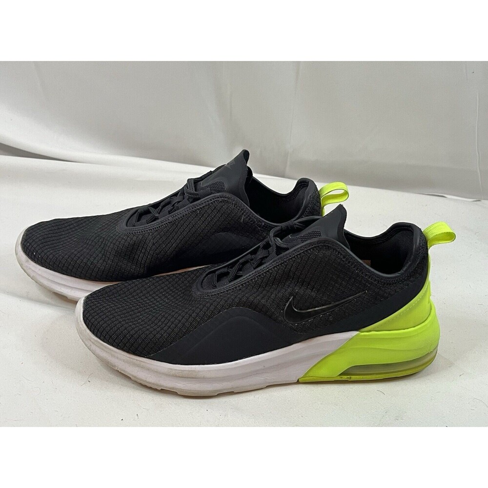 Nike Air Max Motion 2 Mens Size 9.5 Black Volt Athletic Running Gym Shoes